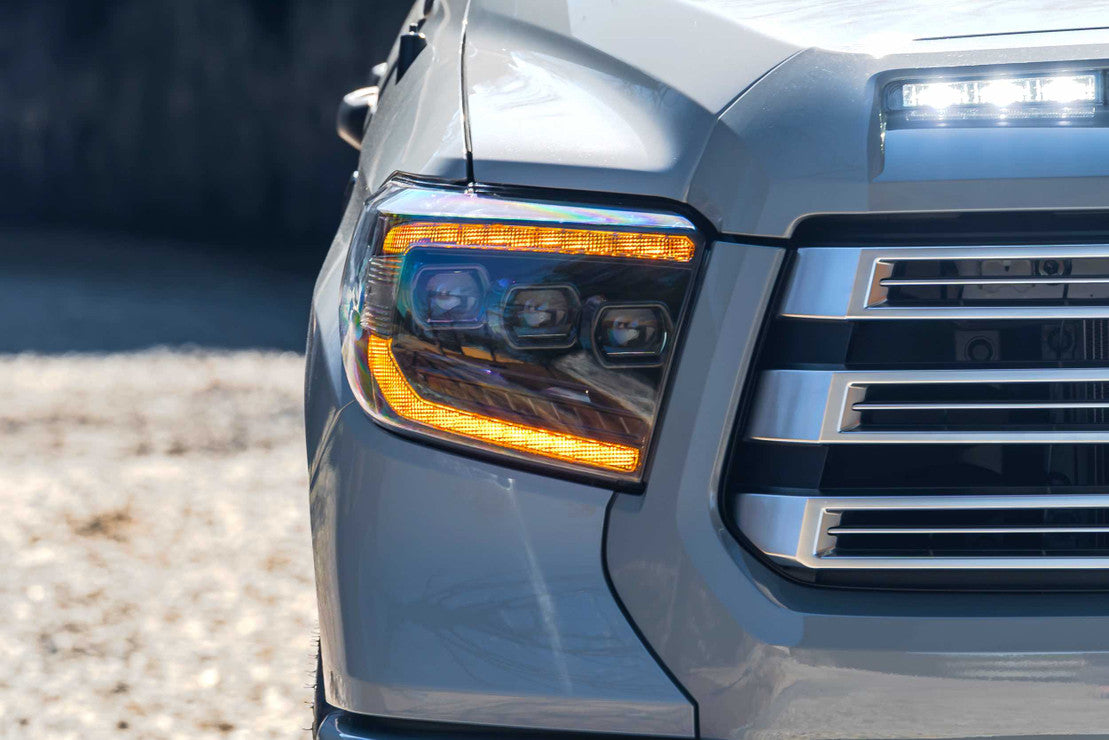 2014-2020 Toyota Tundra Amber LED DRL Projector Replacement Headlights V2 LED headlight kit AutoLEDTech Oracle Lighting Trendz Flow Series RGBHaloKits OneUpLighting Morimoto