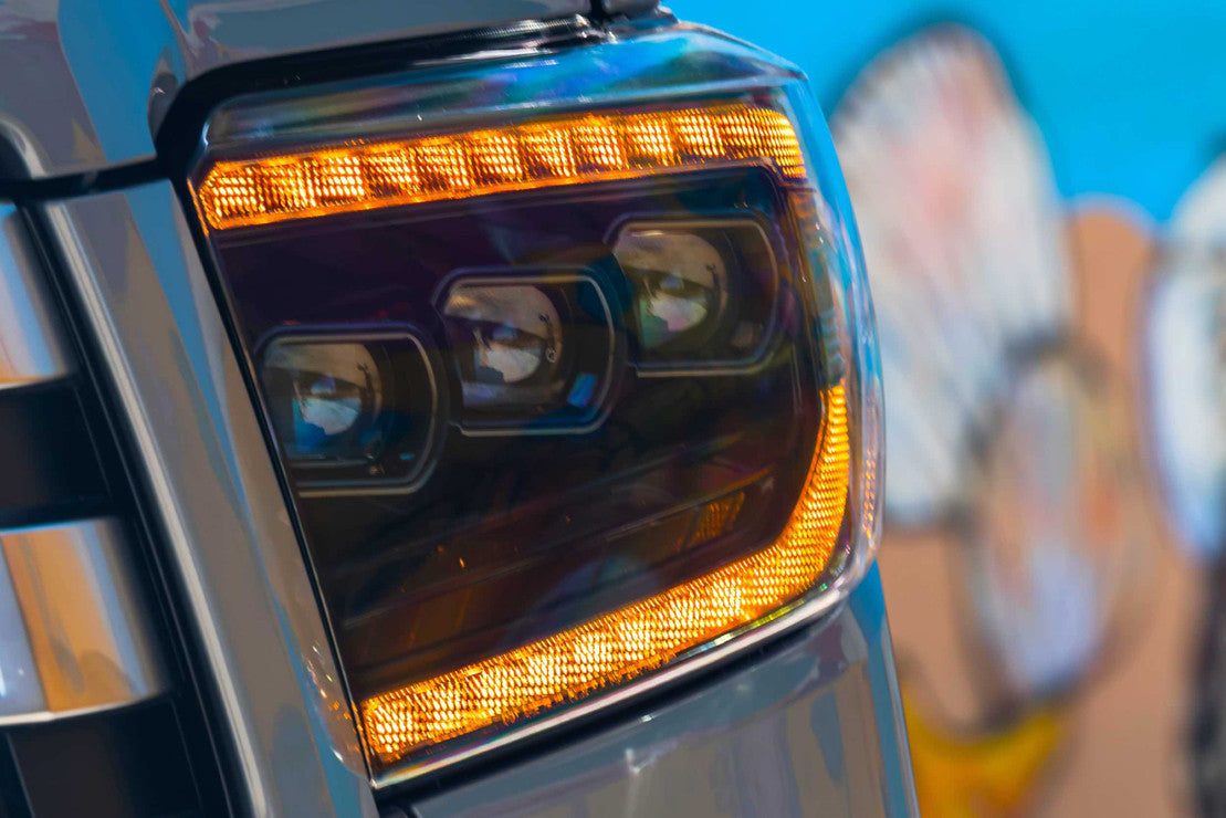 2014-2020 Toyota Tundra Amber LED DRL Projector Replacement Headlights V2 LED headlight kit AutoLEDTech Oracle Lighting Trendz Flow Series RGBHaloKits OneUpLighting Morimoto