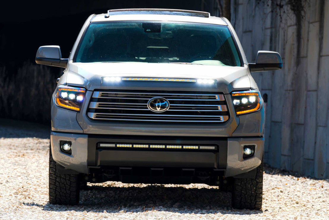 2014-2020 Toyota Tundra Amber LED DRL Projector Replacement Headlights V2 LED headlight kit AutoLEDTech Oracle Lighting Trendz Flow Series RGBHaloKits OneUpLighting Morimoto
