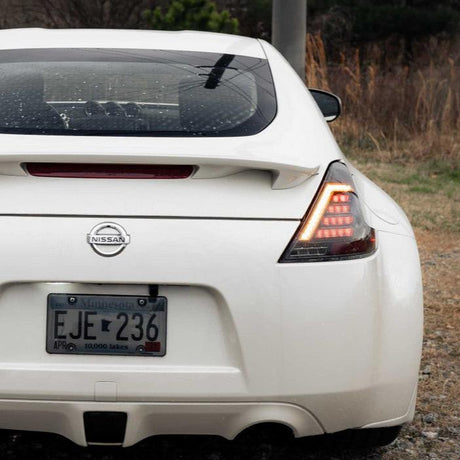 2008-2020 Nissan 370z LED Replacement Tail Light Assemblies - Smoked LED headlight kit AutoLEDTech Oracle Lighting Trendz Flow Series RGBHaloKits OneUpLighting Morimoto