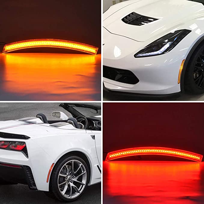 2014-2019 Chevrolet C7 Corvette Clear or Smoked LED Side Markers Rear Marker Lights LED headlight kit AutoLEDTech Oracle Lighting Trendz Flow Series RGBHaloKits OneUpLighting Morimoto