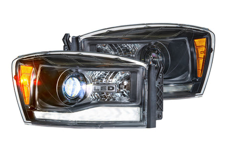 2006-2008 Dodge Ram LED DRL Projector Headlights - 2013+ Replica Design LED headlight kit AutoLEDTech Oracle Lighting Trendz Flow Series RGBHaloKits OneUpLighting Morimoto