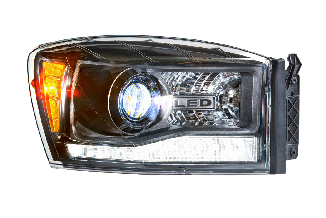 2006-2008 Dodge Ram LED DRL Projector Headlights - 2013+ Replica Design LED headlight kit AutoLEDTech Oracle Lighting Trendz Flow Series RGBHaloKits OneUpLighting Morimoto