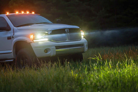 2006-2008 Dodge Ram LED DRL Projector Headlights - 2013+ Replica Design LED headlight kit AutoLEDTech Oracle Lighting Trendz Flow Series RGBHaloKits OneUpLighting Morimoto