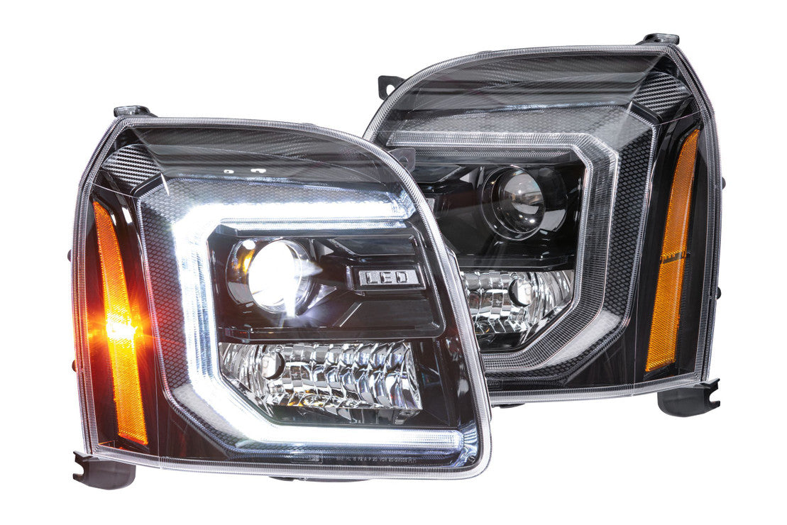 2007-2014 GMC Yukon LED DRL Projector Replacement Headlights LED headlight kit AutoLEDTech Oracle Lighting Trendz Flow Series RGBHaloKits OneUpLighting Morimoto