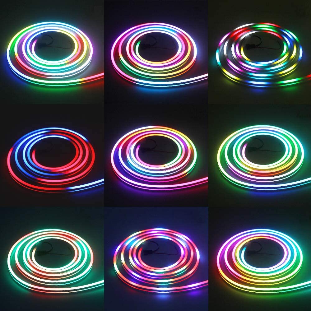 Slim Flexible Color-Chasing RGBW LED DRL Tube Rope Strips (12" | 24" | 36") LED headlight kit AutoLEDTech Oracle Lighting Trendz Flow Series RGBHaloKits OneUpLighting Morimoto