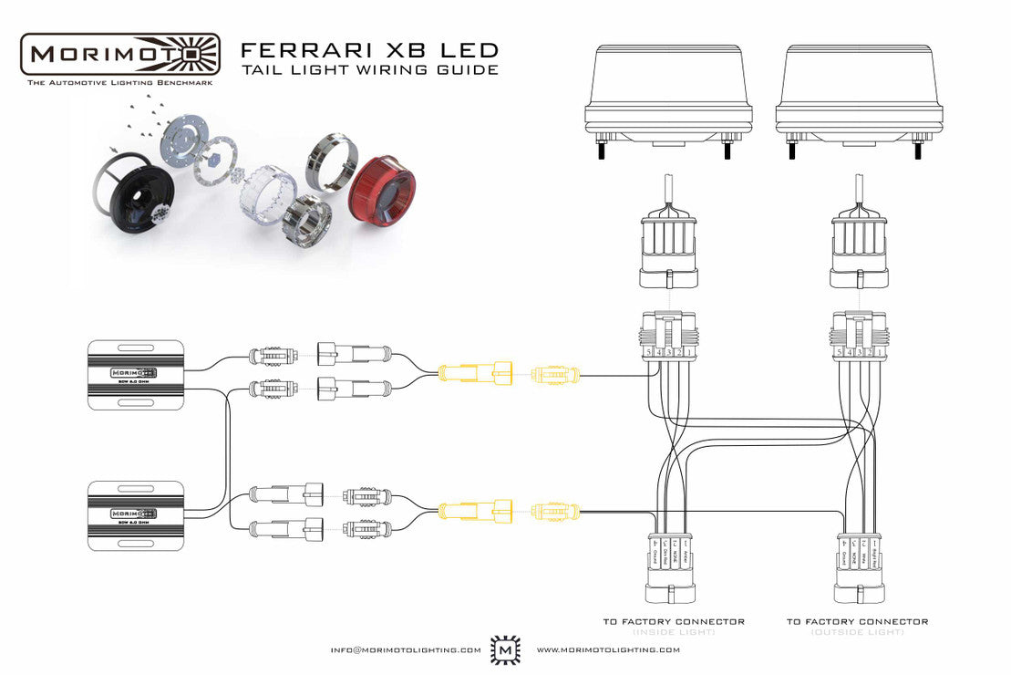 1995-2004 Ferrari F355/550/575/F50 LED Tail Light Assemblies - Plug & Play LED headlight kit AutoLEDTech Oracle Lighting Trendz Flow Series RGBHaloKits OneUpLighting Morimoto