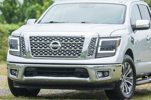 2016-2022 Nissan Titan LED DRL Quad Beam Projector Replacement Headlights LED headlight kit AutoLEDTech Oracle Lighting Trendz Flow Series RGBHaloKits OneUpLighting Morimoto