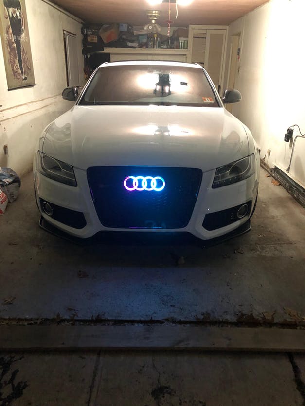 Audi ringe beleuchtet LED #quattro Emblem lightning