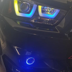2011-2014 Dodge Charger RGBW Color-Chasing Spec-D LED Halo DRL Headlights (Flow Series) LED headlight kit AutoLEDTech Oracle Lighting Trendz Flow Series RGBHaloKits OneUpLighting Morimoto