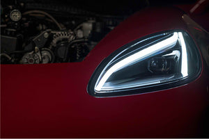 2005-2013 Chevrolet C6 Corvette C8 Style LED DRL Projector Headlights - 2020+ Replica Design LED headlight kit AutoLEDTech Oracle Lighting Trendz Flow Series RGBHaloKits OneUpLighting Morimoto