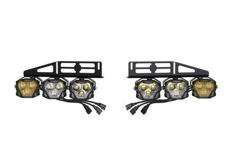 2017-2020 Ford Raptor 4Banger LED Fog Lights Pods + Bracket Assembly Kit LED headlight kit AutoLEDTech Oracle Lighting Trendz Flow Series RGBHaloKits OneUpLighting Morimoto