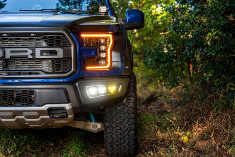 2017-2020 Ford Raptor 4Banger LED Fog Lights Pods + Bracket Assembly Kit LED headlight kit AutoLEDTech Oracle Lighting Trendz Flow Series RGBHaloKits OneUpLighting Morimoto