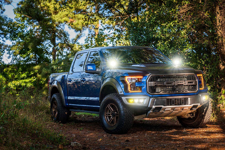 2017-2020 Ford Raptor 4Banger LED Fog Lights Pods + Bracket Assembly Kit LED headlight kit AutoLEDTech Oracle Lighting Trendz Flow Series RGBHaloKits OneUpLighting Morimoto