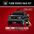 1989-1999 GMC C/K 1500/2500/3500 Sierra Yukon RGBW Color-Chasing LED Halo Kit LED headlight kit AutoLEDTech Oracle Lighting Trendz Flow Series RGBHaloKits OneUpLighting Morimoto