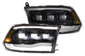 2009-2018 Dodge Ram 1500 2500 HD LED DRL Tri-Beam Projector Facelift Headlights LED headlight kit AutoLEDTech Oracle Lighting Trendz Flow Series RGBHaloKits OneUpLighting Morimoto