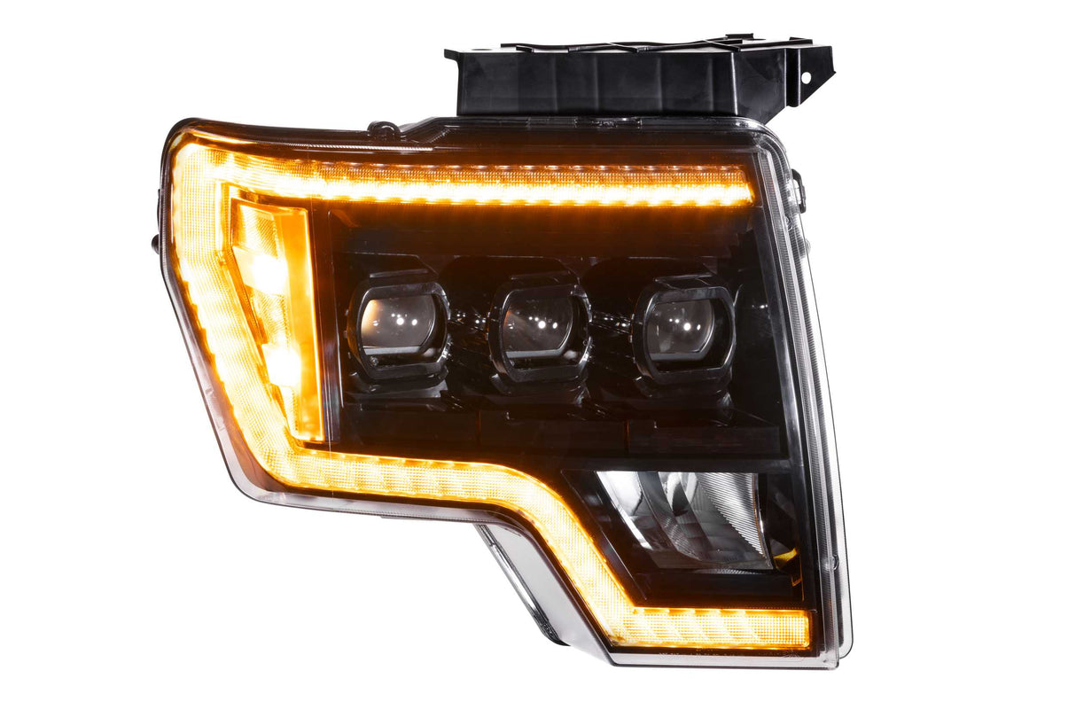 2009-2014 Ford F150/Raptor Amber LED DRL Projector Headlights LED headlight kit AutoLEDTech Oracle Lighting Trendz Flow Series RGBHaloKits OneUpLighting Morimoto