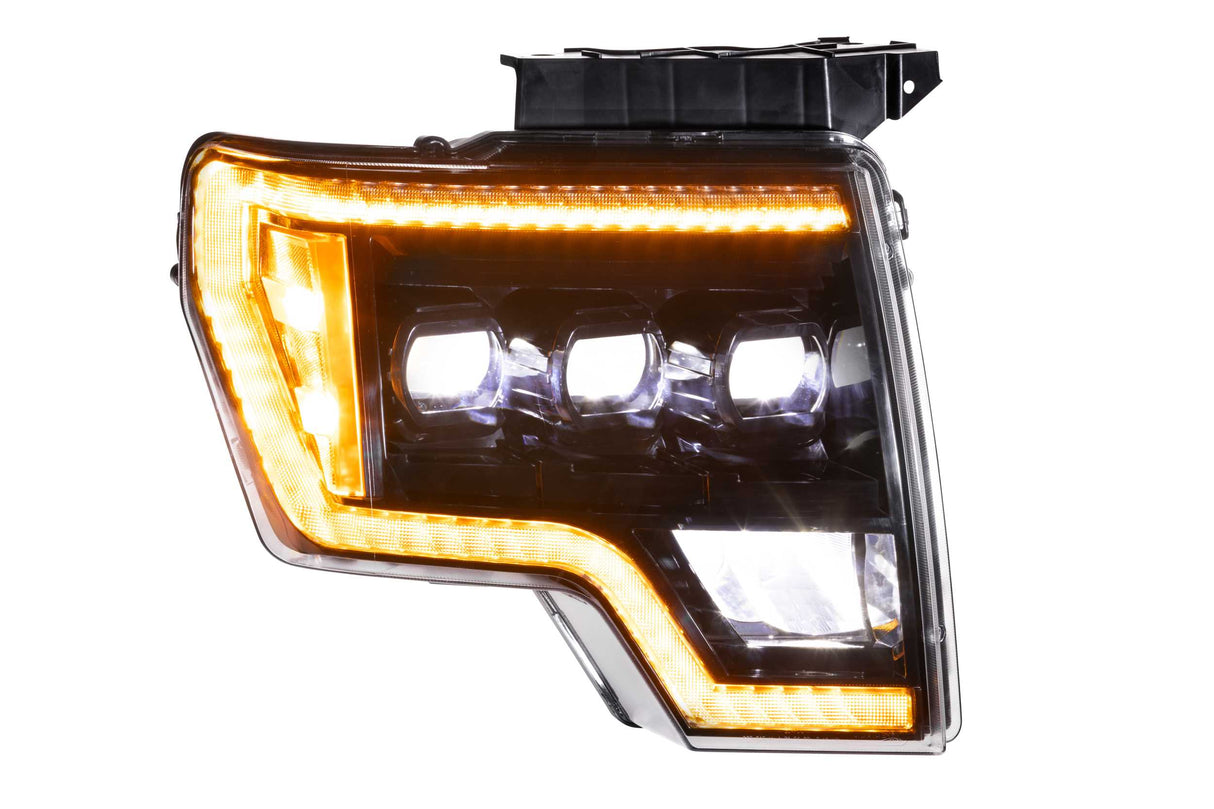 2009-2014 Ford F150/Raptor Amber LED DRL Projector Headlights LED headlight kit AutoLEDTech Oracle Lighting Trendz Flow Series RGBHaloKits OneUpLighting Morimoto