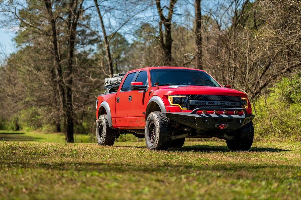 2009-2014 Ford F150/Raptor Amber LED DRL Projector Headlights LED headlight kit AutoLEDTech Oracle Lighting Trendz Flow Series RGBHaloKits OneUpLighting Morimoto