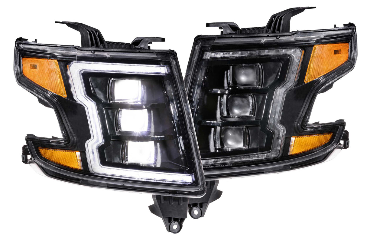 2015-2020 Chevrolet Tahoe Suburban LED DRL Projector Replacement Headlights LED headlight kit AutoLEDTech Oracle Lighting Trendz Flow Series RGBHaloKits OneUpLighting Morimoto