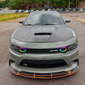 2015-2022 Dodge Charger RGBW Color Chasing LED Illuminated Grill Snorkel Air Intake Light Assembly LED headlight kit AutoLEDTech Oracle Lighting Trendz Flow Series RGBHaloKits OneUpLighting Morimoto