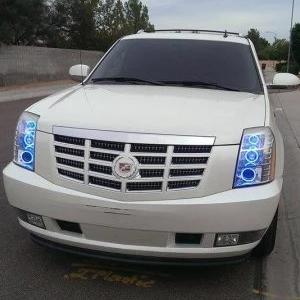 2007-2014 Cadillac Escalade Color-Chasing Halo Kit LED headlight kit AutoLEDTech Oracle Lighting Trendz Flow Series RGBHaloKits OneUpLighting Morimoto