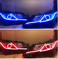 2018-2022 Toyota Camry RGBW Color-Chasing LED Halo DRL Kit LED headlight kit AutoLEDTech Oracle Lighting Trendz Flow Series RGBHaloKits OneUpLighting Morimoto