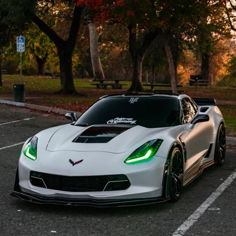 2014-2019 Chevrolet C7 Corvette RGBW +A LED DRL Boards LED headlight kit AutoLEDTech Oracle Lighting Trendz Flow Series RGBHaloKits OneUpLighting Morimoto