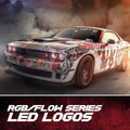 Dodge Mopar LED Badge Emblem Logos (RGB/White) LED headlight kit AutoLEDTech Oracle Lighting Trendz Flow Series RGBHaloKits OneUpLighting Morimoto