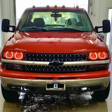 2000-2006 Chevrolet Silverado & Tahoe RGBW Color-Chasing LED Halo Kit LED headlight kit AutoLEDTech Oracle Lighting Trendz Flow Series RGBHaloKits OneUpLighting Morimoto