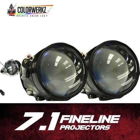 H1 7.1 Projector Housings LED headlight kit AutoLEDTech Oracle Lighting Trendz Flow Series RGBHaloKits OneUpLighting Morimoto