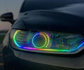 2013-2019 Cadillac ATS ATS-V XTS RGBW Color-Chasing LED Halo & DRL Tube Kit LED headlight kit AutoLEDTech Oracle Lighting Trendz Flow Series RGBHaloKits OneUpLighting Morimoto
