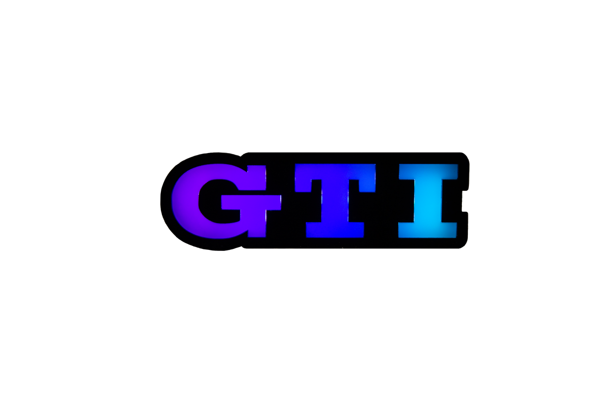 2004-2020 Volkswagen Golf GTI RGBW Flow Series LED Badge Emblem - Lit Logos