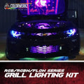 Color-Changing LED Grill Lighting Strips Kit (RGB RGBW Flow Series) LED headlight kit AutoLEDTech Oracle Lighting Trendz Flow Series RGBHaloKits OneUpLighting Morimoto