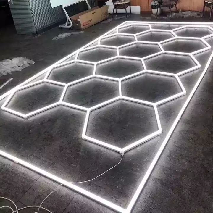 HexaGrid LED Ceiling Lighting System (Single Garage)– AutoLEDTech.com