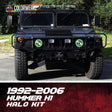 1992-2006 Hummer H1 Color-Chasing Halo kit LED headlight kit AutoLEDTech Oracle Lighting Trendz Flow Series RGBHaloKits OneUpLighting Morimoto