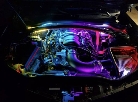 Color-Changing LED Engine Bay Lighting Strips Kit (RGB RGBW Flow Series) LED headlight kit AutoLEDTech Oracle Lighting Trendz Flow Series RGBHaloKits OneUpLighting Morimoto