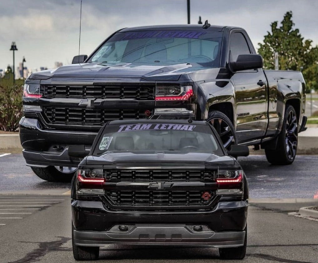 2016-2018 Chevrolet Silverado RGBW Color-Chasing LED DRL Boards LED headlight kit AutoLEDTech Oracle Lighting Trendz Flow Series RGBHaloKits OneUpLighting Morimoto