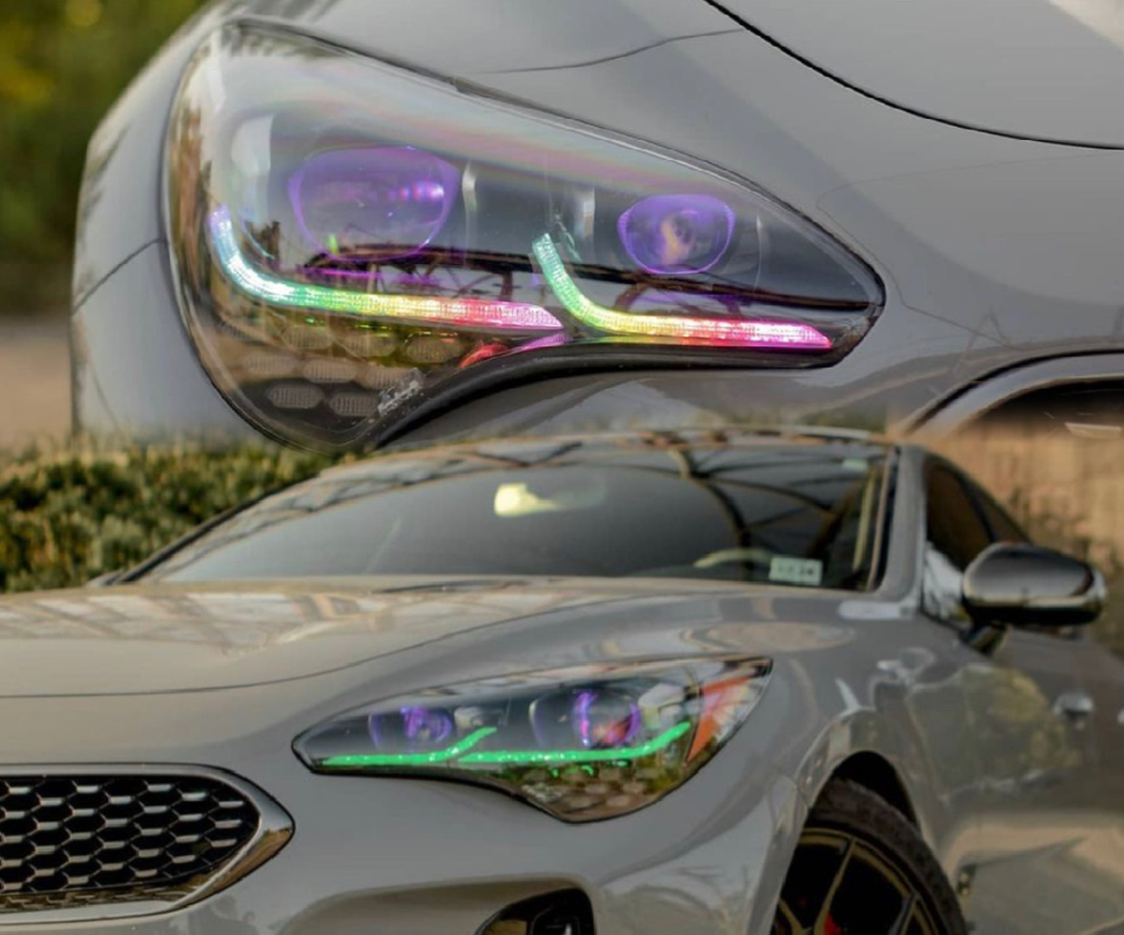 2021+ Kia K5 RGBW Color-Chasing LED DRL Tube Kit LED headlight kit AutoLEDTech Oracle Lighting Trendz Flow Series RGBHaloKits OneUpLighting Morimoto