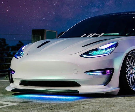 2017-2023 Tesla Model 3 RGBW Color-Chasing DRL Tube Kit (Flow Series) LED headlight kit AutoLEDTech Oracle Lighting Trendz Flow Series RGBHaloKits OneUpLighting Morimoto