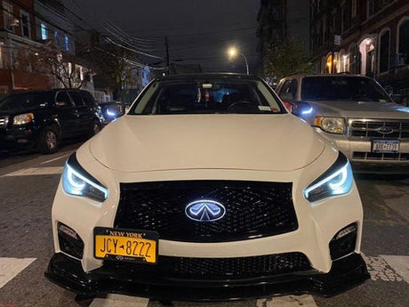 2014-2023 Infiniti Q50 Q60 Q70 Color Changing RGB LED Badge Grill Emblem Logo LED headlight kit AutoLEDTech Oracle Lighting Trendz Flow Series RGBHaloKits OneUpLighting Morimoto