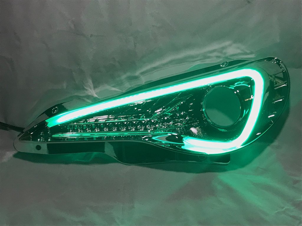 2012-2017 Scion FR-S Spec D RGBW Color-Chasing DRL Boards LED headlight kit AutoLEDTech Oracle Lighting Trendz Flow Series RGBHaloKits OneUpLighting Morimoto