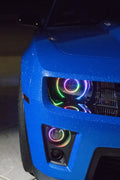 2010-2015 Chevrolet Camaro RS/SS/ZL1 RGBW Color-Chasing LED Prebuilt Halo Headlights - (Flow Series) LED headlight kit AutoLEDTech Oracle Lighting Trendz Flow Series RGBHaloKits OneUpLighting Morimoto