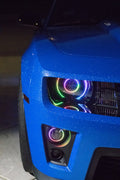 2010-2013 Chevrolet Camaro (Non-RS) RGBW Color-Chasing LED Prebuilt Halo Headlights - (Flow Series) LED headlight kit AutoLEDTech Oracle Lighting Trendz Flow Series RGBHaloKits OneUpLighting Morimoto