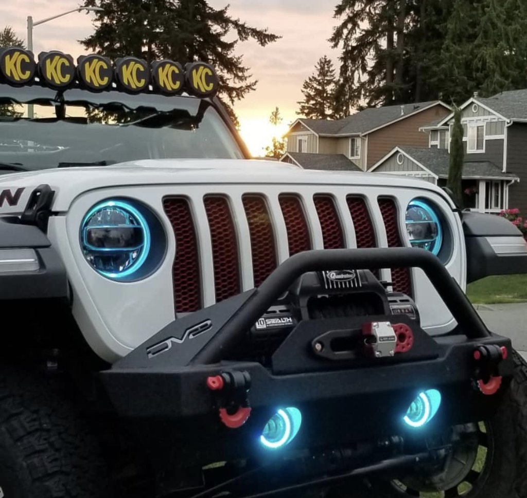 2018-2023+ Jeep Wrangler/Gladiator JL JT RGBW LED DRL Board Kit LED headlight kit AutoLEDTech Oracle Lighting Trendz Flow Series RGBHaloKits OneUpLighting Morimoto