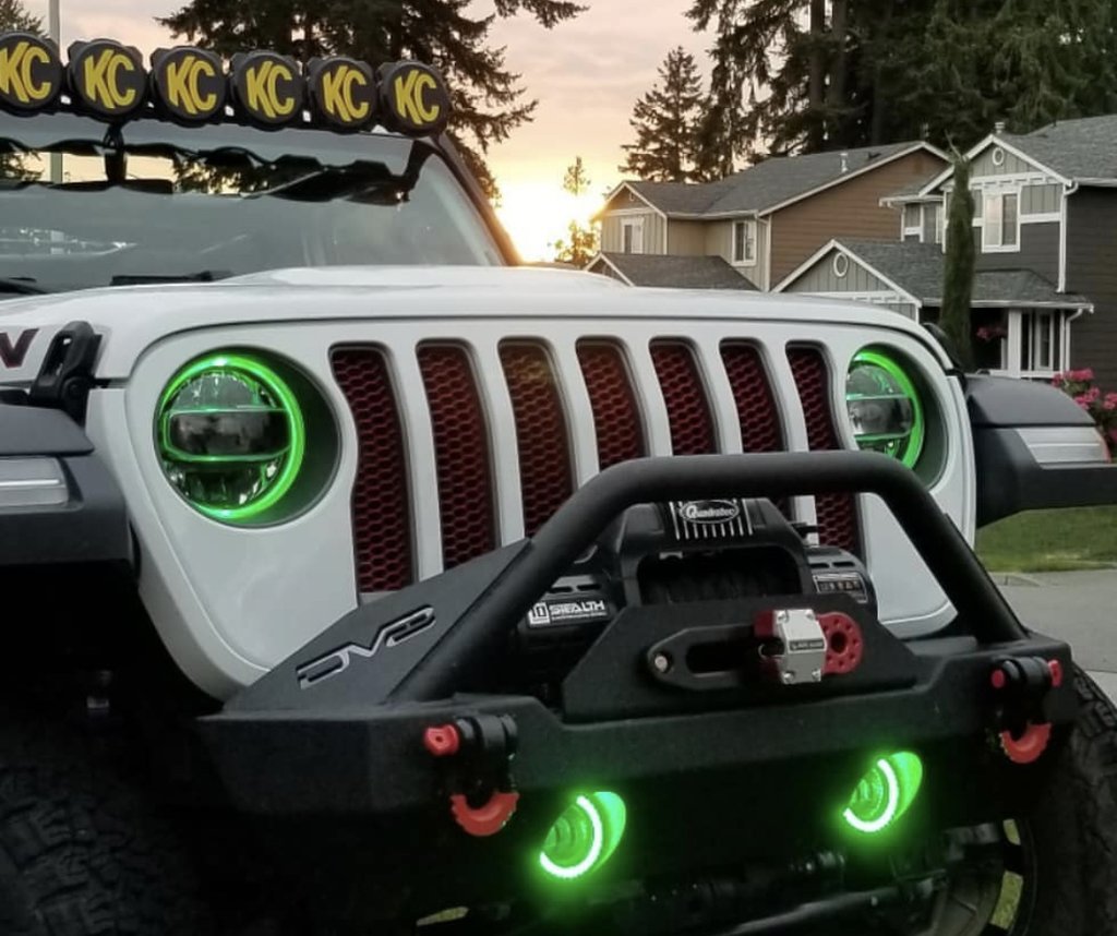 2018-2023+ Jeep Wrangler/Gladiator JL JT RGBW LED DRL Board Kit LED headlight kit AutoLEDTech Oracle Lighting Trendz Flow Series RGBHaloKits OneUpLighting Morimoto