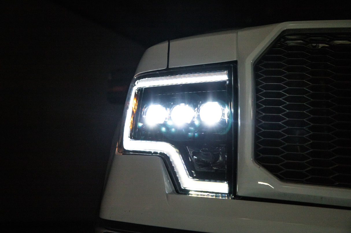 2009-2014 Ford F150 / Raptor LED DRL Projector Headlights LED headlight kit AutoLEDTech Oracle Lighting Trendz Flow Series RGBHaloKits OneUpLighting Morimoto