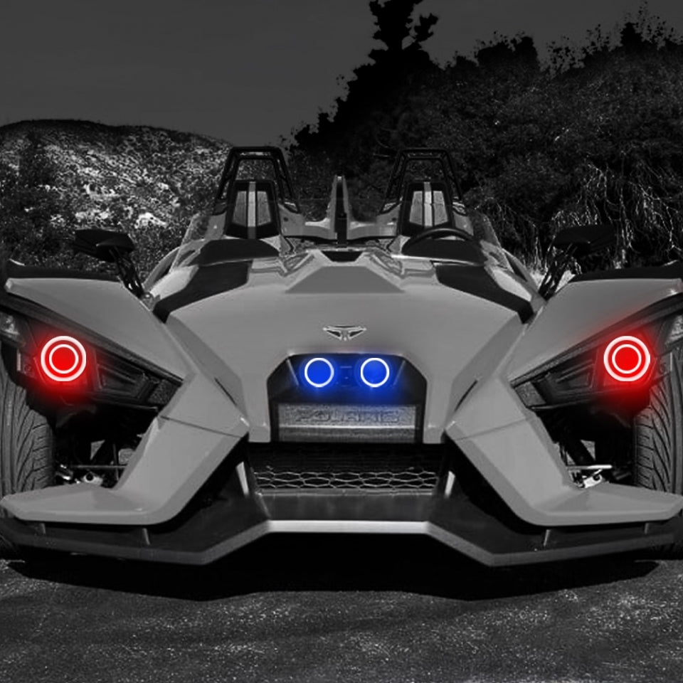 2014-2019 Polaris Slingshot Waterproof Exterior RGBW Color-Chasing Halo Kit (Single Projector Model)