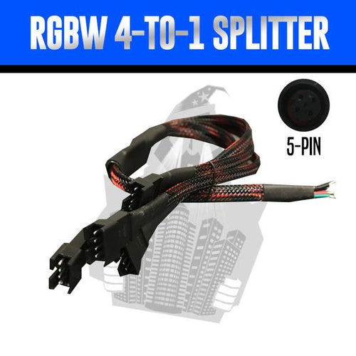 RGBW Lighting 4-to-1 Splitter LED headlight kit AutoLEDTech Oracle Lighting Trendz Flow Series RGBHaloKits OneUpLighting Morimoto