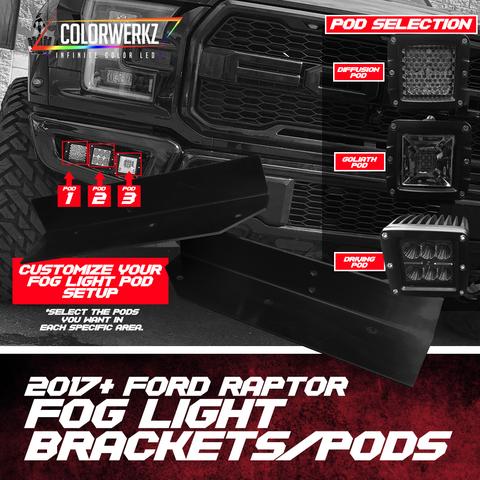 2016-2020 Ford Raptor Fog Light LED Pods + Mounting Brackets LED headlight kit AutoLEDTech Oracle Lighting Trendz Flow Series RGBHaloKits OneUpLighting Morimoto